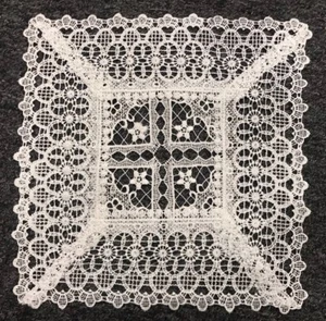 4 Pieces Set 12x12" Square White Wedding Lace Placemat Table Mat Doily Doilies - Picture 1 of 4