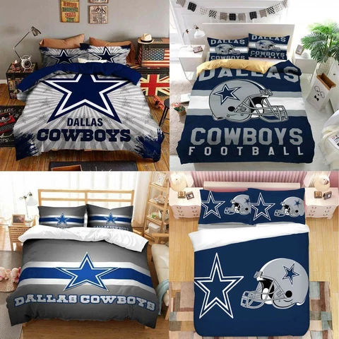 Dallas Cowboys Bedding Set 3PCS Football Duvet Cover Comforter Cover Pillowcases Cover