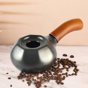 Ceramic Coffee Roaster Pot Baking Stove Tools Home Cafe with PU Handle DIY