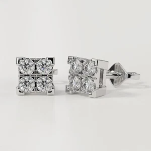 IGI Certified 0.28ct Lab Grown Diamond Stud Earrings in 14k White Gold - Picture 1 of 13