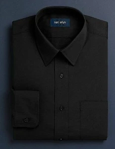 Nuovo con etichette. Taglia XS - 5XL. Camicia abito da uomo nera con colletto sdraiato. - Foto 1 di 1
