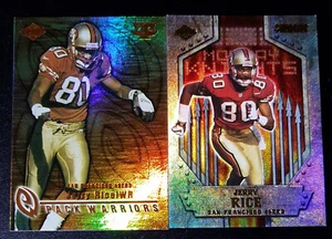 JERRY RICE Insert Lot (2) EDGE PACK WARRIORS + MONDAY NIGHT 49ers HOF - Picture 1 of 2