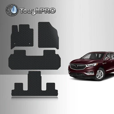 Напольные коврики ToughPRO + 3-й ряд черные для ковшеобразных сидений Buick Enclave 2018-2024 - Изображение 1 из 4