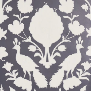 * Schumacher Wallcovering 5004123 Chenonceau Charcoal Bird - Picture 1 of 2