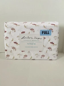 London Kaye Pink Mauve Mushroom Sheet Set Full - Picture 1 of 7