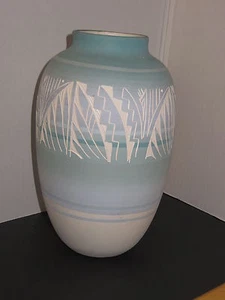 Navajo Vase By: M. Jones NAV USA American Native Indian Pottery Vase 10" Tall - Picture 1 of 10