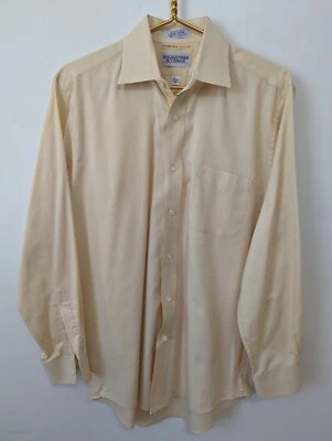 Roundtree & Yorke Men's Yellow Cotton Slim Fit Dress Shirt 15.5/34 - Image 1 of 4