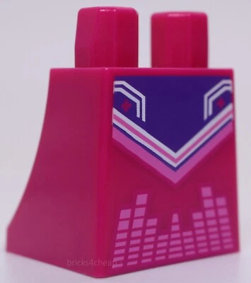 Lego Magenta Minifigura Piernas Inclinadas Vestido Videojuego Patrón Foto 1 de 2