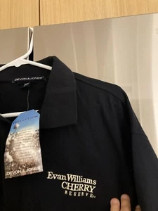 Polo de golf Evan Williams Cherry Reserve azul para hombre adulto grande NUEVO - Imagen 1 de 3