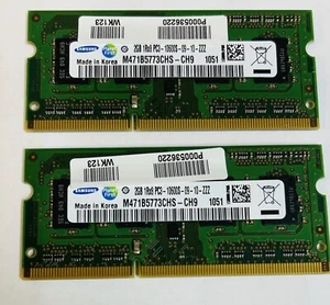 Samsung 4GB (2GB X2) DDR3 PC3-10600 SODIMM M471B5773CHS-CH9 - Picture 1 of 1