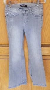 Freestyle Revolution Girls Size 8 Distressed Flare Gray Jeans - Picture 1 of 2
