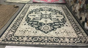 BLACK / NATURAL 8'-9" X 11'-9" Back Stain Rug, Reduce price 1172652888 HK709F-9 - Picture 1 of 4