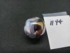 Marble BOLDER VERY SHINY COPPER W WHITE & BLUE DESIGN (1) Marble For Sale
