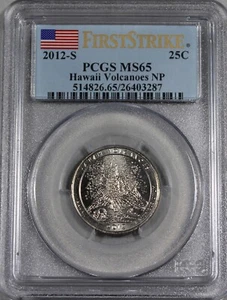 2012 S HAWAII VOLCANOES QUARTER PCGS MS65 FIRST STRIKE BUSINESS STRIKE 26403287 - Picture 1 of 2