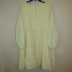 Kindred Bravely Millie Tiered Nursing Maternity Dress Yellow Floral Cotton XXL - Picture 1 of 7