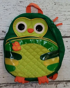 BABY GAP Girls Green Orange Owl Preschool Toddler Backpack GUC - Picture 1 of 4