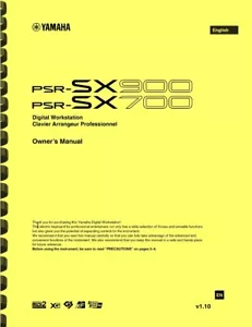 Teclado de estación de trabajo digital Yamaha PSR-SX900 PSR-SX700 MANUAL DEL PROPIETARIO - Imagen 1 de 4