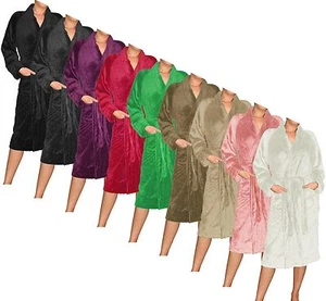 Microfaser Coralfleece Bademantel für Damen u. Herren in den Größen S/M bis L/XL - Bild 1 von 10