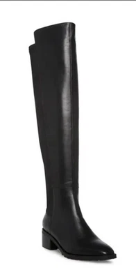 Botas Stuart Weitzman de cuero negro con suela hasta la rodilla 38,5 EE. UU. 8 Foto 1 de 4