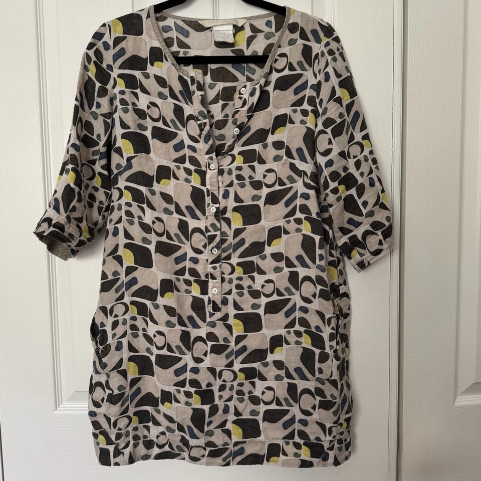 Vestido para mujer S Max Mara gris multicolor abstracto manga 3/4 talla 10 Foto 1 de 4