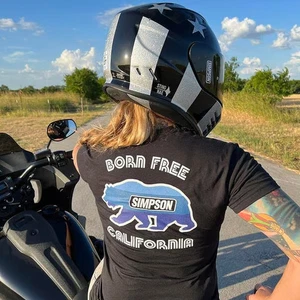 Simpson Motorcycle BFCT2X5 Simpson California Born Free Tee - Picture 1 of 1