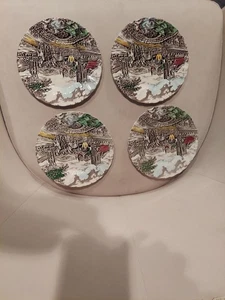 Lotto 4 piatti pane vintage Royal Mail Fine Staffordshire Ironstone 6,75" Inghilterra - Foto 1 di 10