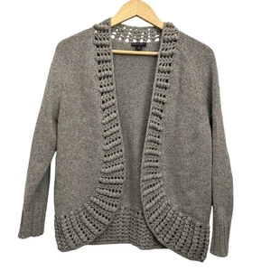 Lafayette 148 offene Strickjacke meliert grau Alpaka und Schurwolle Gr. S Petite - Bild 1 von 7