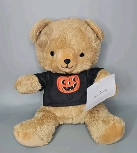 NUOVO Hallmark orsacchiotto peluche 8" Halloween nuovo con etichette zucca camicia Jack O Latern morbido - Foto 1 di 6