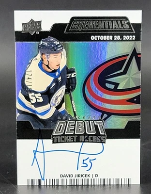2022-23 Credentials Debut Ticket Access Autographs DTAA-DJ David Jiricek 174/199 - Image 1 of 2