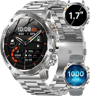 Relojes inteligentes militares KPEP para hombre, batería 1000 mAh/linterna LED/2 correas/... Foto 1 de 4