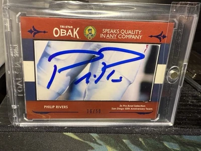 Philip Rivers AUTO #10/50 Cut Signatures 2011 Tri-Star Obak Autograph Chargers - Image 1 of 2