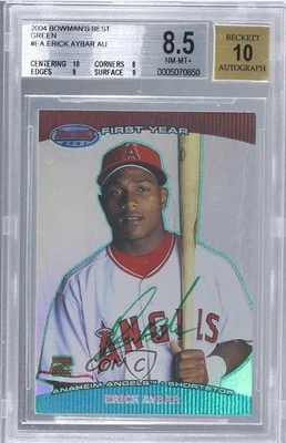 2004 Bowman's Best First Year Green Erick Aybar #BB-EA BGS 8.5 Rookie Auto RC - Image 1 of 2