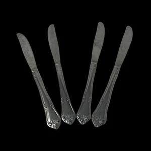 Oneida Arbor Rose True Rose Butter Knives Lot of 4 Stainless Flatware Silverware - Imagen 1 de 10