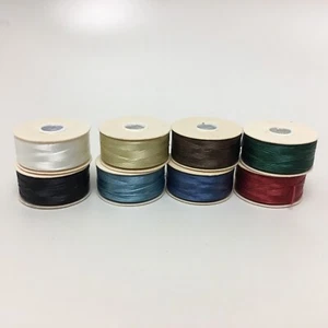 Nymo Nylon Seed Bead Thread Sized D, 8 Bobbin Assorted Colors, 64 Yards Each - Picture 1 of 6