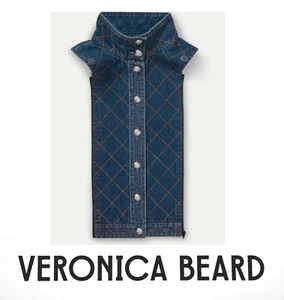 NWT VERONICA BEARD Dickey BARTA Turtleneck Bright Blue Denim Quilted 4 Jacket - Imagen 1 de 7