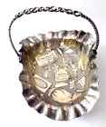 James W Tufts Quadruple Plate Silver Candy Basket w' Cox's Brownies
