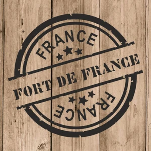 Fort de France Autocollant Mural Vinyle Timbre France 10cm Adhésive Portable - Imagen 1 de 4