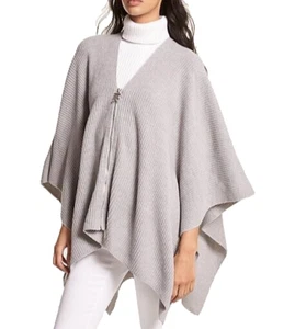 Michael Kors Mujer Coctelera Cremallera Ruana Perla Gris Jaspeado TALLA ÚNICA **NUEVO** - Imagen 1 de 5