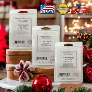 3-Pack BH&G "CINNAMON SUGAR FROSTING" Wax Melts Winter Holiday Bakery Christmas - Picture 1 of 19