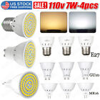 4x 110v 7w Led Bulb Spotlight Light Smd Lamp Bright White Mr16 Gu10 E27 Lighting