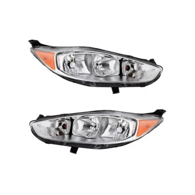 Headlight Set For 2014-2019 Fiesta Chrome Titanium Model FO2502325 FO2503325 Foto 1 de 4