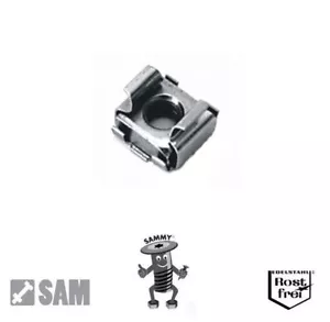 10 St. Käfigmuttern Edelstahl A2 M6 (2,6-3,5mm) für Loch 8,3 - cage nuts - Bild 1 von 2