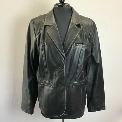 Biker Inspired Leather Blazer - Image 1 of 4