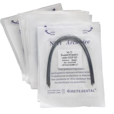 Ortodoncia Dental Super Elástico Niti Rectangular/Redondo Arco Alambre Forma Ovoide Foto 1 de 4