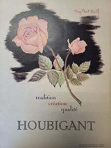 Houbigant Perfumes 1947 Print Ad Du Magazine Swiss Pink Rose French Tear Sheet