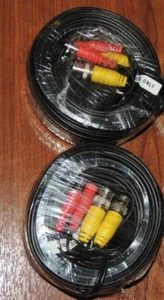 Lote de 2 - Nuevo Cable 60' BNC 24 NEGRO para Cámara de Seguridad Analógica Night Owl HD - Imagen 1 de 1