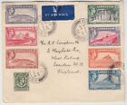 GIBRALTAR 1948 multi franked (8 values) THE ROCK HOTEL official cover to LONDON