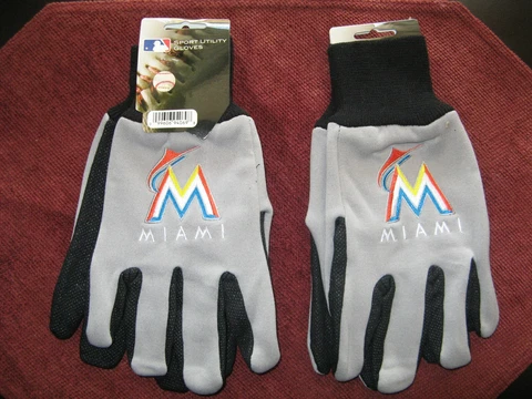 TWO (2) PAIR OF FLORIDA MARLINS, SPORT UTILITY GLOVES FROM FOREVER COLLECTABLE Cover