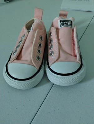 Zapatillas Converse All Star Bebé Talla 2 Rosa Estrella Logo Cuna Zapatos Infantiles Niñas  Foto 1 de 4