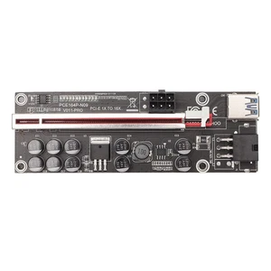 PCIE Riser 1x To 16x Adapter 10 Capacitor Riser Adapter Card With 0.6m USB 3 NEW - Afbeelding 1 van 12